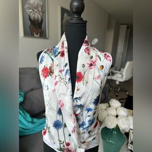 Floral Wrap Bodysuit